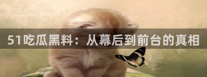 51吃瓜全网更新最快的吃瓜网：51吃瓜黑料：从幕后到前台的真相