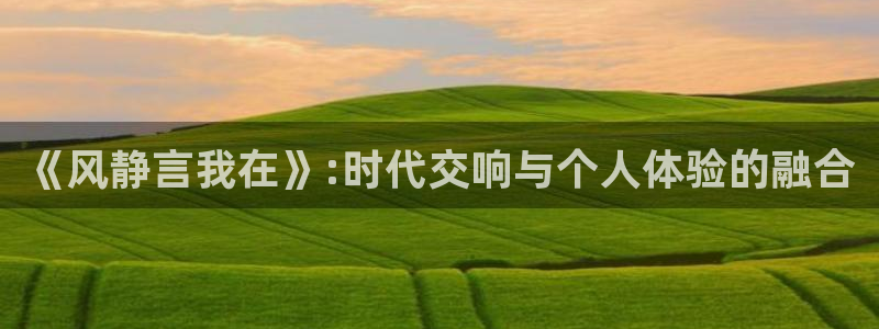 51吃瓜 张津瑜：《风静言我在》:时代交响与个人体验的融合