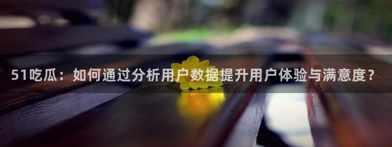 51吃瓜热心张津瑜:51吃瓜:如何通过分析用户数据提升用户体验与满意度?